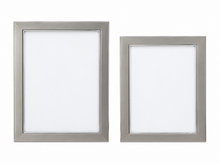 Load image into Gallery viewer, Elegant Taupe Enamel & Silver Frame