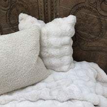 Load image into Gallery viewer, Sofia Ivory Sq Textured Ivory Cushion
