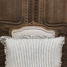 Load image into Gallery viewer, Olivia - Olive Green Frilled Linen Cushion
