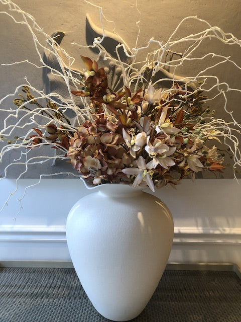 Beautiful Ivory Ceramic Sculptural Vase