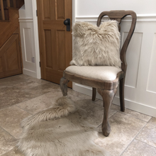 Load image into Gallery viewer, Natural/Champagne Faux Sheepskin Cushion
