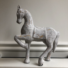 Load image into Gallery viewer, Beautifully White Washed Sculptural Horse
