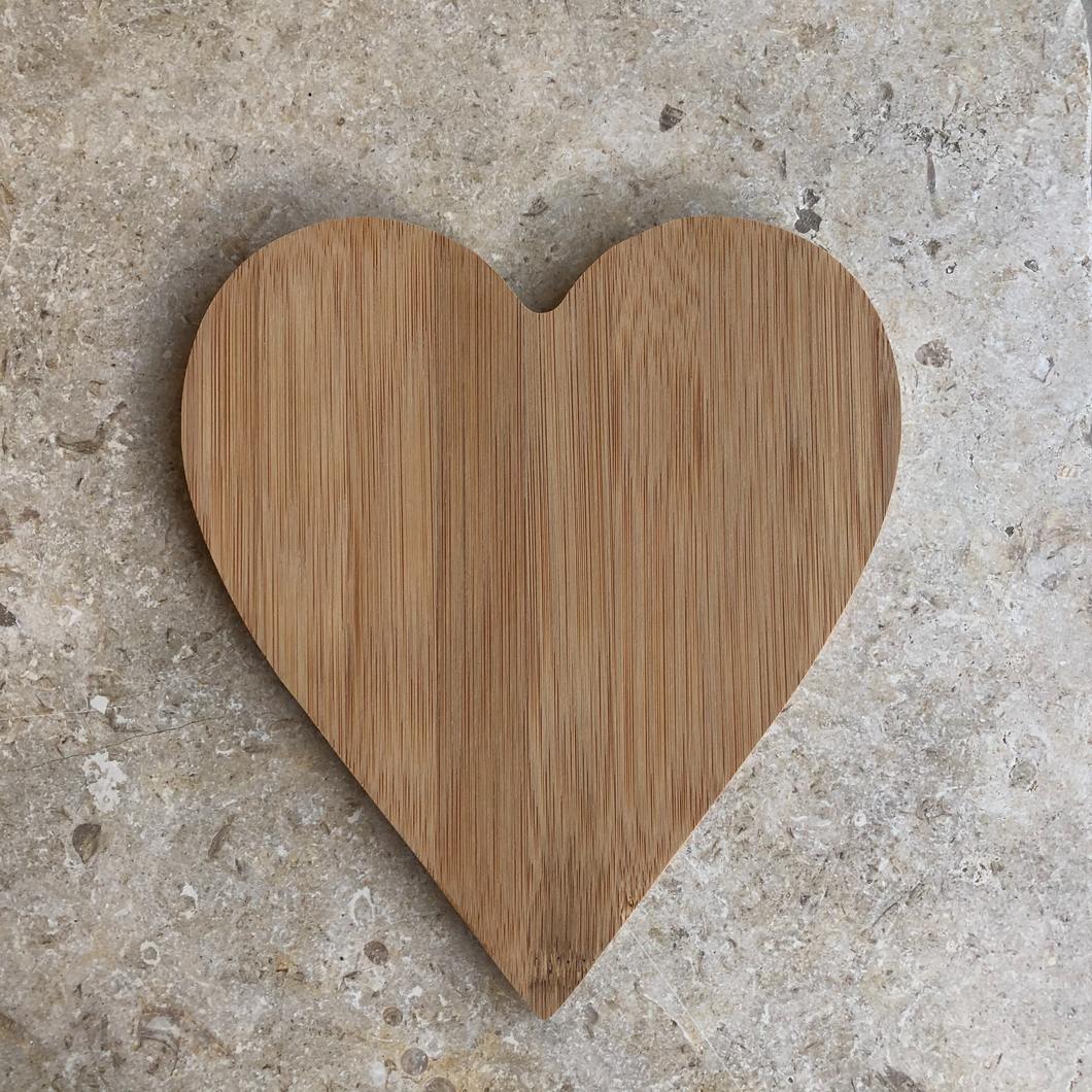 Bamboo Heart Bread Board