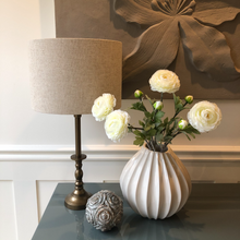 Load image into Gallery viewer, Warm Antique Bronze Lamp &amp; Natural Shade
