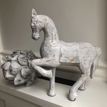 Load image into Gallery viewer, Beautifully White Washed Sculptural Horse
