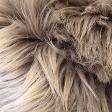 Load image into Gallery viewer, Pale Taupe Faux Fur Cushion
