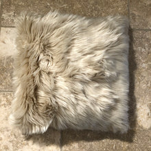 Load image into Gallery viewer, Natural/Champagne Faux Sheepskin Cushion
