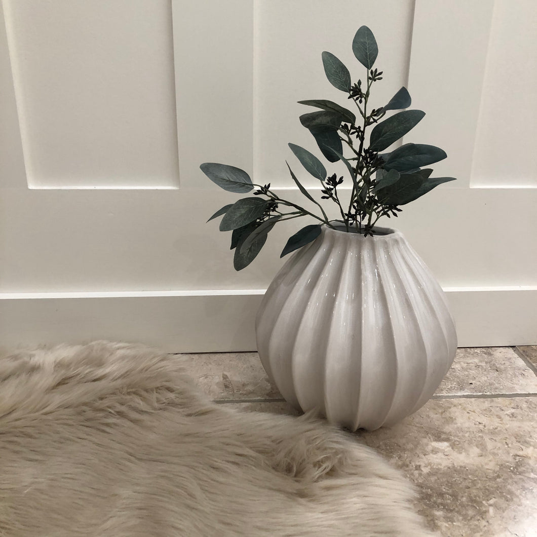 Mia Ceramic Vase - White