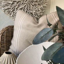 Load image into Gallery viewer, Stunning Natural Linen Cushions - With White Stripe
