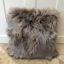 Load image into Gallery viewer, Pale Taupe Faux Fur Cushion
