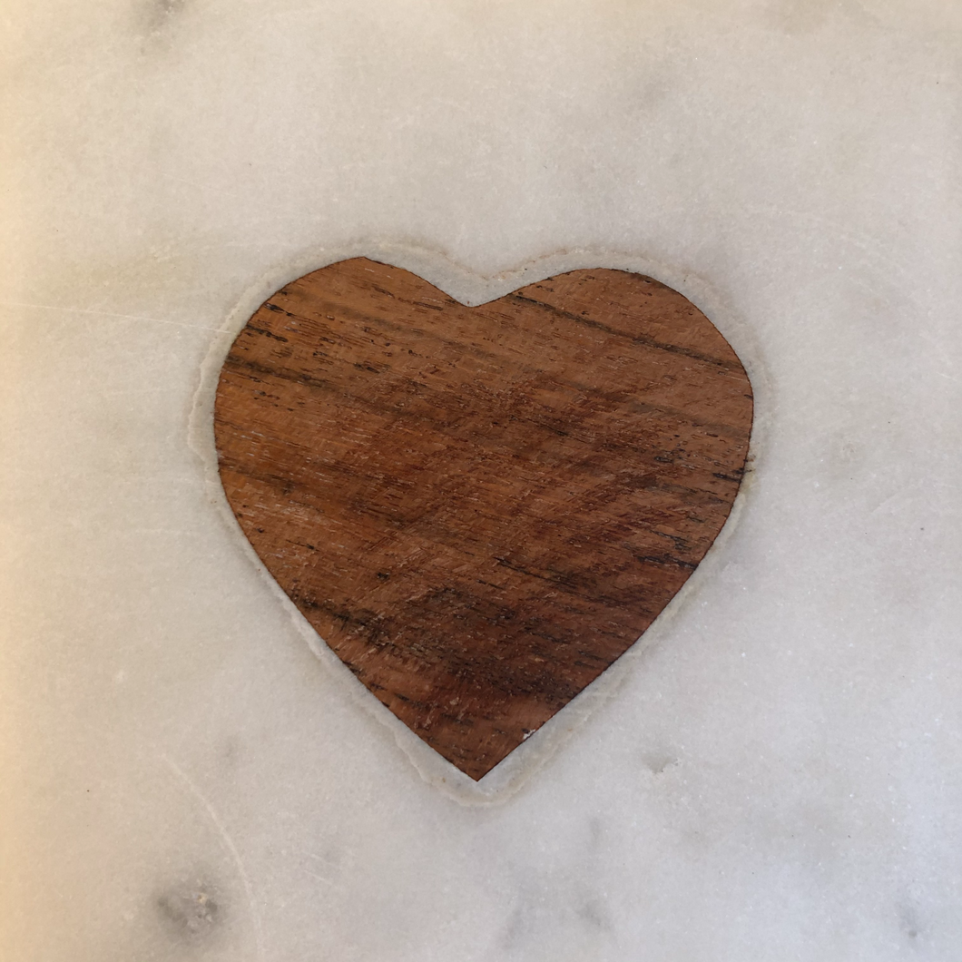 Marble Heart Coaster